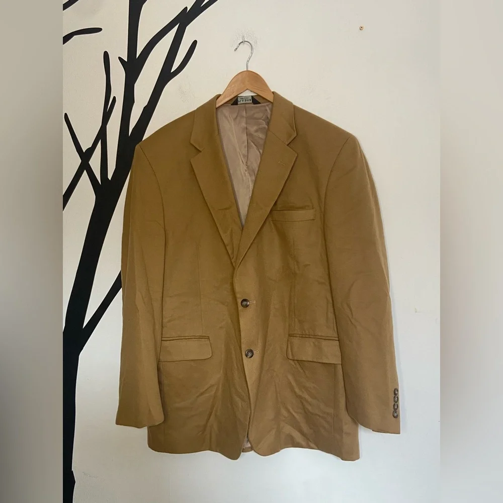 Jos. A. Bank camel tan 100% cashmere blazer